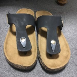 Matte Black Anna Sandals